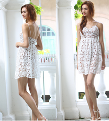 HOT LACE STRAPS SHORT DRESS HIGH QUALITY LOWEST PRICE