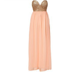 CUTE SPELL CHIFFON STRAPLESS DRESS WITH SEQUINS