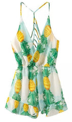 HOT GREEN YELLOW ROMPER HOLLOW OUT CUTE DESIGN