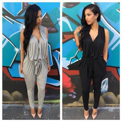 HOT GREY BLACK JUMPSUIT