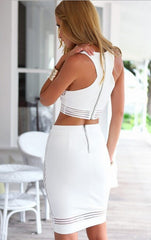 HOT TWO PIECE WHITE DRESS