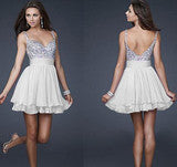 ON SALE DEEP V SHINING PARTY DRESS