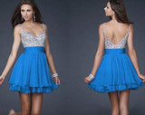 ON SALE DEEP V SHINING PARTY DRESS