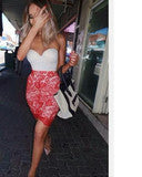 ON SALE CUTE LACE STRAPLESS DRESS