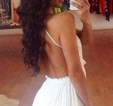 CUTE FASHION WHITE LACE SEXY SHOW BODY DRESS