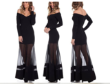 FASHION CUTE LONG NET DRESS