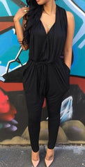 HOT GREY BLACK JUMPSUIT