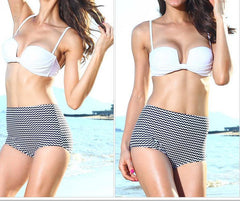 GRAIN HIGH WAIST TWO PIECE BIKINI