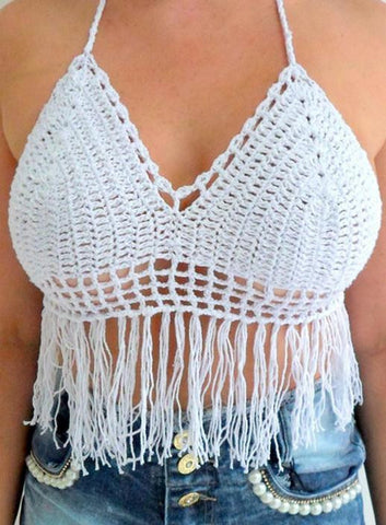 CUTE WOVEN TASSEL TOP