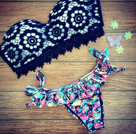 A99969 HOT LACE FLORAL BIKINI