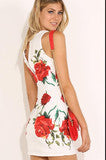 CULTIVATE ONE'S MORALITY PRINTED LACE DRESS RED FLOWER DRESS