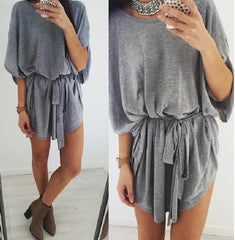 HOT LOOSE GREY CUTE DRESS