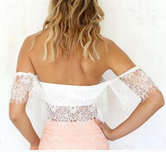 HOT LACE CUTE STRAPLESS TOP