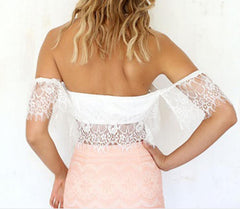 HOT LACE CUTE STRAPLESS TOP