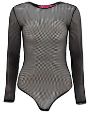 CUTE NET LONG SLEEVE HOLLOW OUT ONE PIECE SUIT
