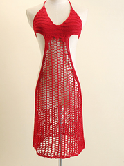 CUTE HOLLOW OUT WOVEN DRESS