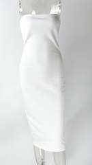 HOT WHITE STRAPLESS DRESS