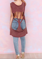 HOT CUTE LONG HOLLOW OUT TOP
