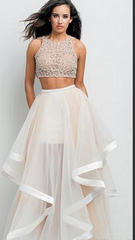 CUTE TWO PIECE HOMECOMING DRESS