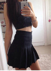 Hot white black dark blue cute deisgn skirt