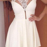 ON SALE SEXY V-NECK LACE DRESS VEST DRESS