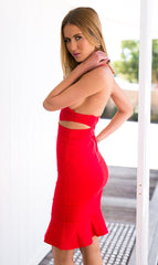 HOT STRAPS RED DRESS