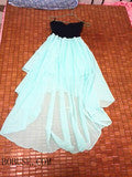 HOT STRAPLESS MINT GREEN DRESS