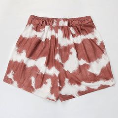 Women's new casual loose tie dyed shorts