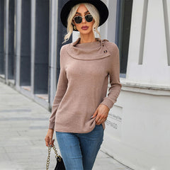 Women's New Loose Solid Long Sleeve T-Shirt