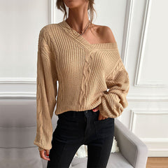 Women's New Solid Loose Sweater