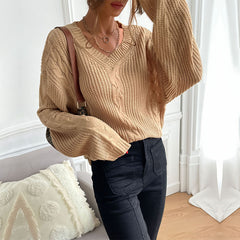 Women's New Solid Loose Sweater