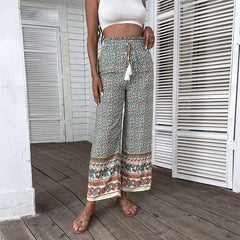 Women's New Printed Loose Wide Leg Pants