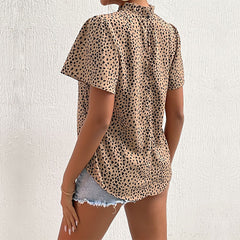 Women's new fashion leopard print shirt