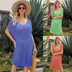 Women's new beach smock cut-out dress