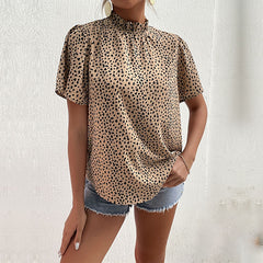 Women's new fashion leopard print shirt