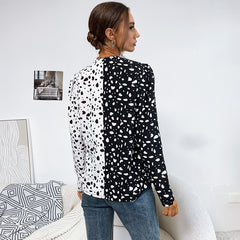 Women's New Leopard Pattern Long Sleeve Women's Shirt