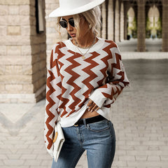 Women's new casual loose fitting long-sleeved sweater