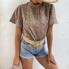 Women's new fashion leopard print shirt