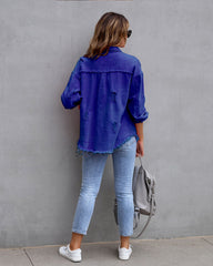 A-Z women's new worn-out loose denim jacket