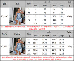 A-Z women's new bra imitation denim printed dress