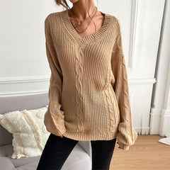 Women's New Solid Loose Sweater