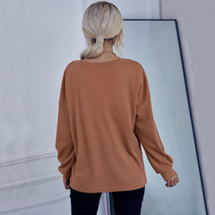 Women's New Casual Solid Color Long Sleeve T-Shirt