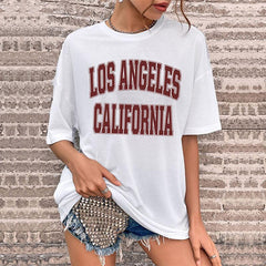 Women's New Letter Short Sleeve Long T-shirt