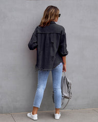 A-Z women's new worn-out loose denim jacket