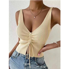 A-Z Women's New One Shoulder Off Shoulder Woolen Strap Top