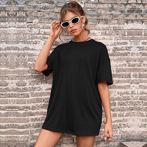 Women's New Solid Round Neck Half Sleeve Women's T-Shirt