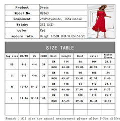 A-Z Women's New Red Ear Edge Off Shoulder Waist Wrap Dress