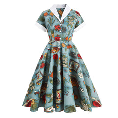 A-Z Women's New Big Swing Vintage Dress