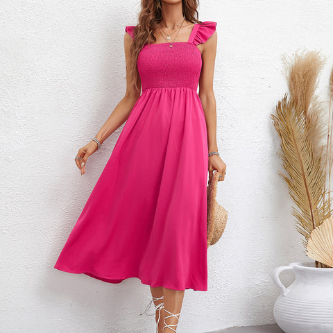 Women's New Lace Strap High Waist Slim Fit Dress