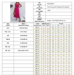 Women's New Pink Strap High Waist Strap Dress